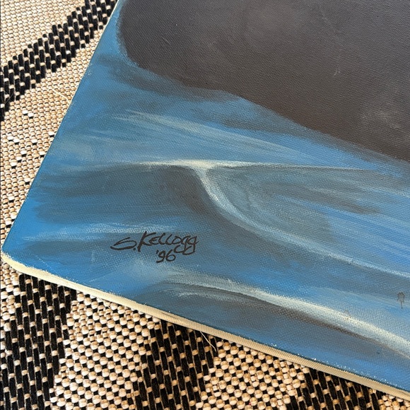 OOAK Vintage Original Black Cat Canvas Art - Picture 4 of 7